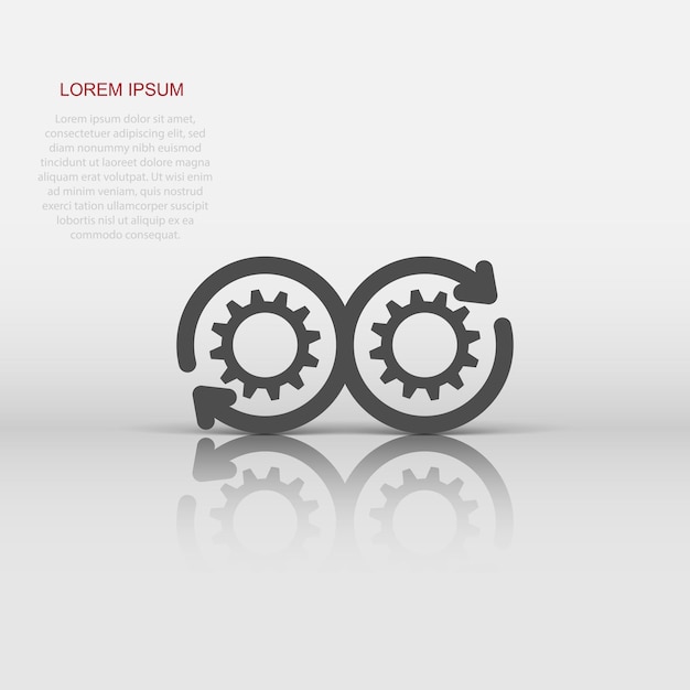 A graphic showing two interlocking gears, one labeled 