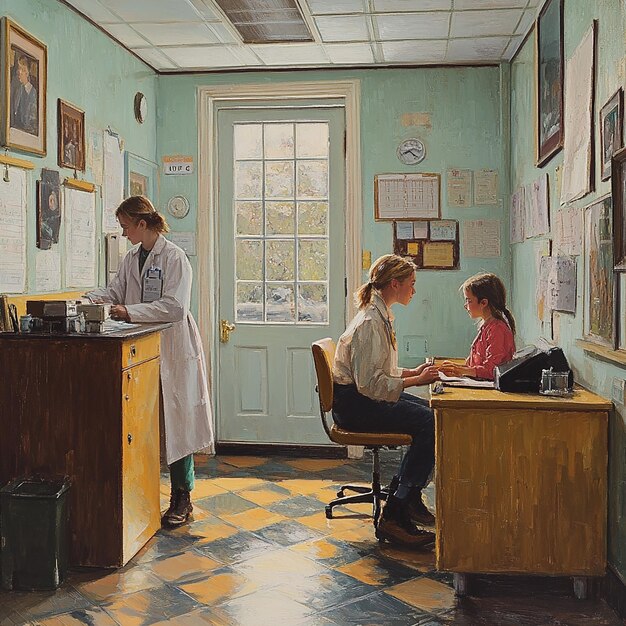 A split image showing a teacher in a classroom on one side and a nurse in a hospital on the other, representing two eligible professions for Perkins Loan Cancellation.