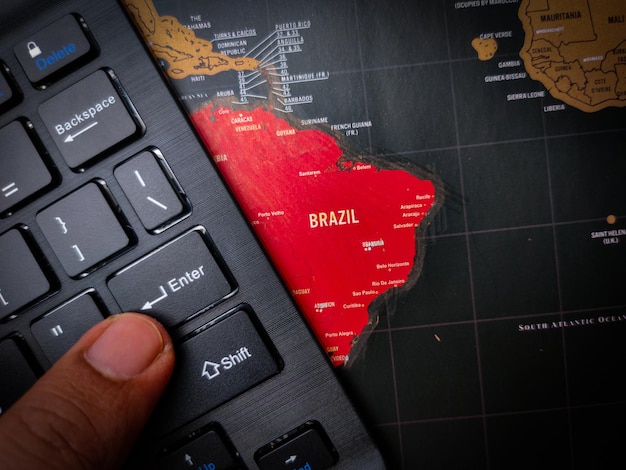 A world map highlighting the geographical locations of major emerging markets, such as Brazil, Russia, India, China, and South Africa, with icons representing different types of investment opportunities in each region.