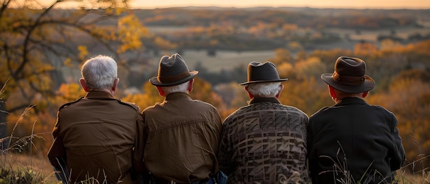 A group of veterans smiling and taking photos at the Grand Canyon showcasing the opportunity for relaxation and camaraderie in national parks for veterans.
