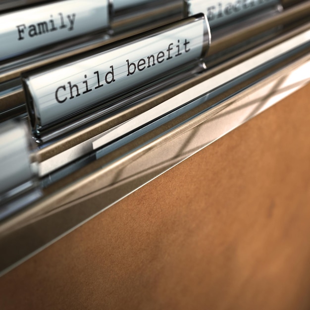 A close up of a tax form with the section for claiming the child tax credit highlighted.