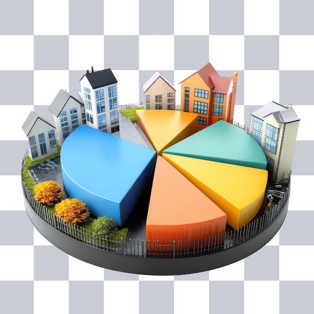 An image showcasing a pie chart representing a well-diversified investment portfolio, highlighting different asset classes like stocks, bonds, real estate, and commodities in balanced proportions.